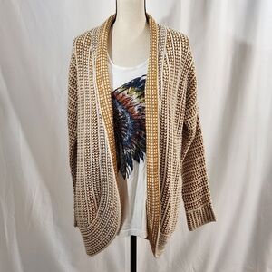 Pink Rose Mustard Creme Cardigan Size XL